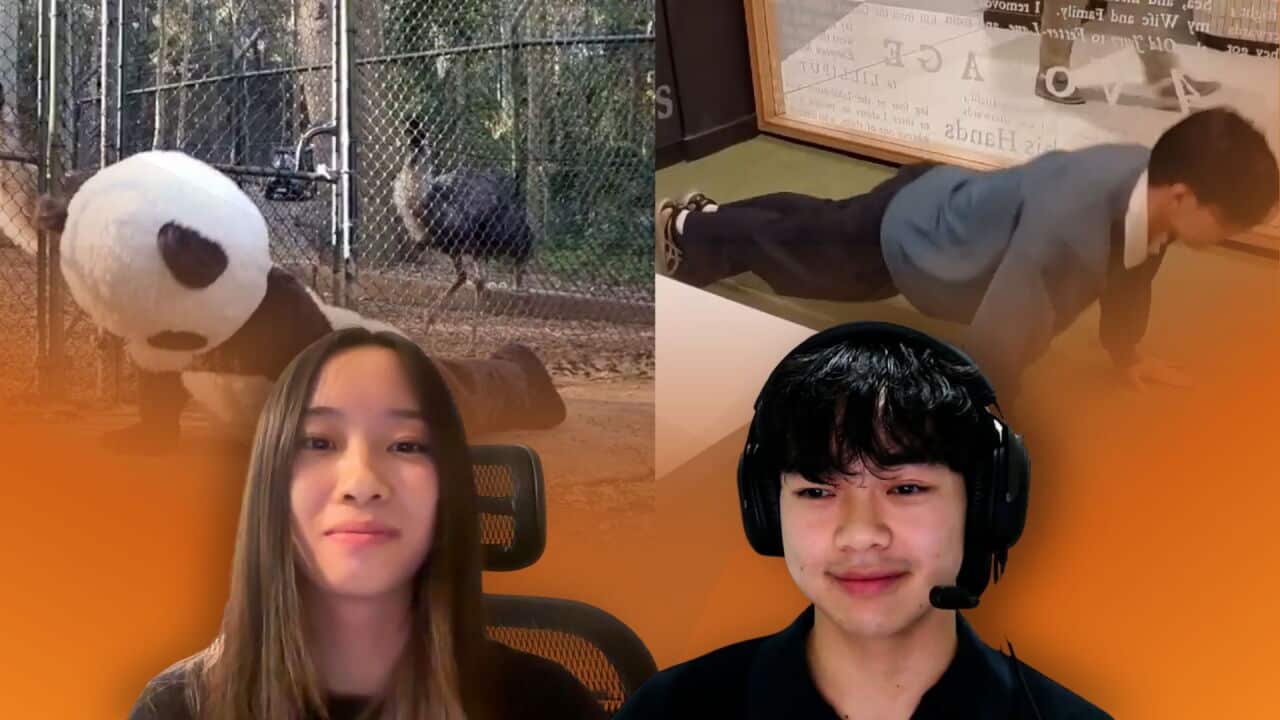 Justin Duong và Vanessa Quach cùng nhau tham gia The Push Up Challenge. Nguồn hình: Justin Duong, The Push-Up Challenge