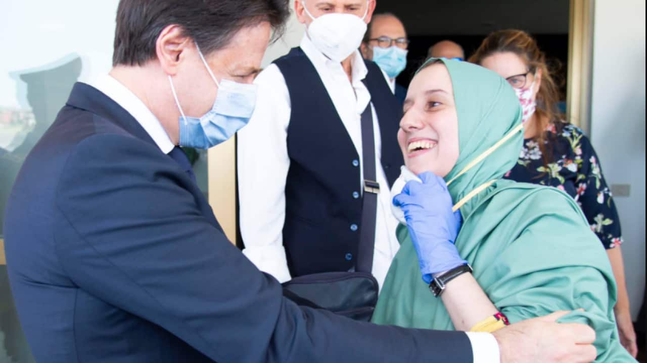 Giuseppe Conte e Silvia Romano