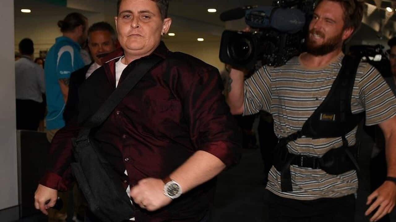 Bali Nine drug smuggler Renae Lawrence runs through Newcastle Airport