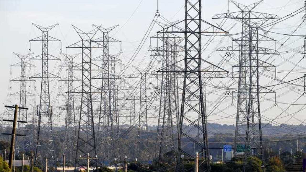 A stock image of infrastructure poles, Melbourne, July 27, 2017.