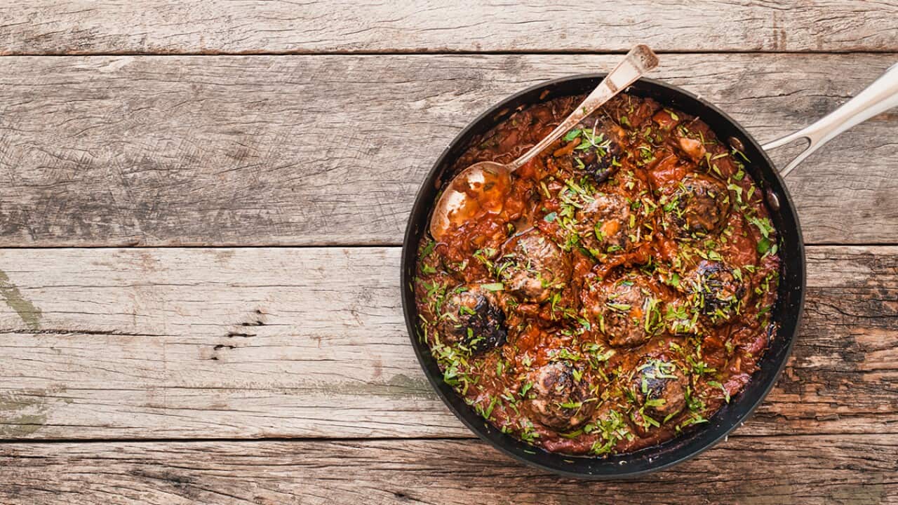 Lamb and haloumi meatballs