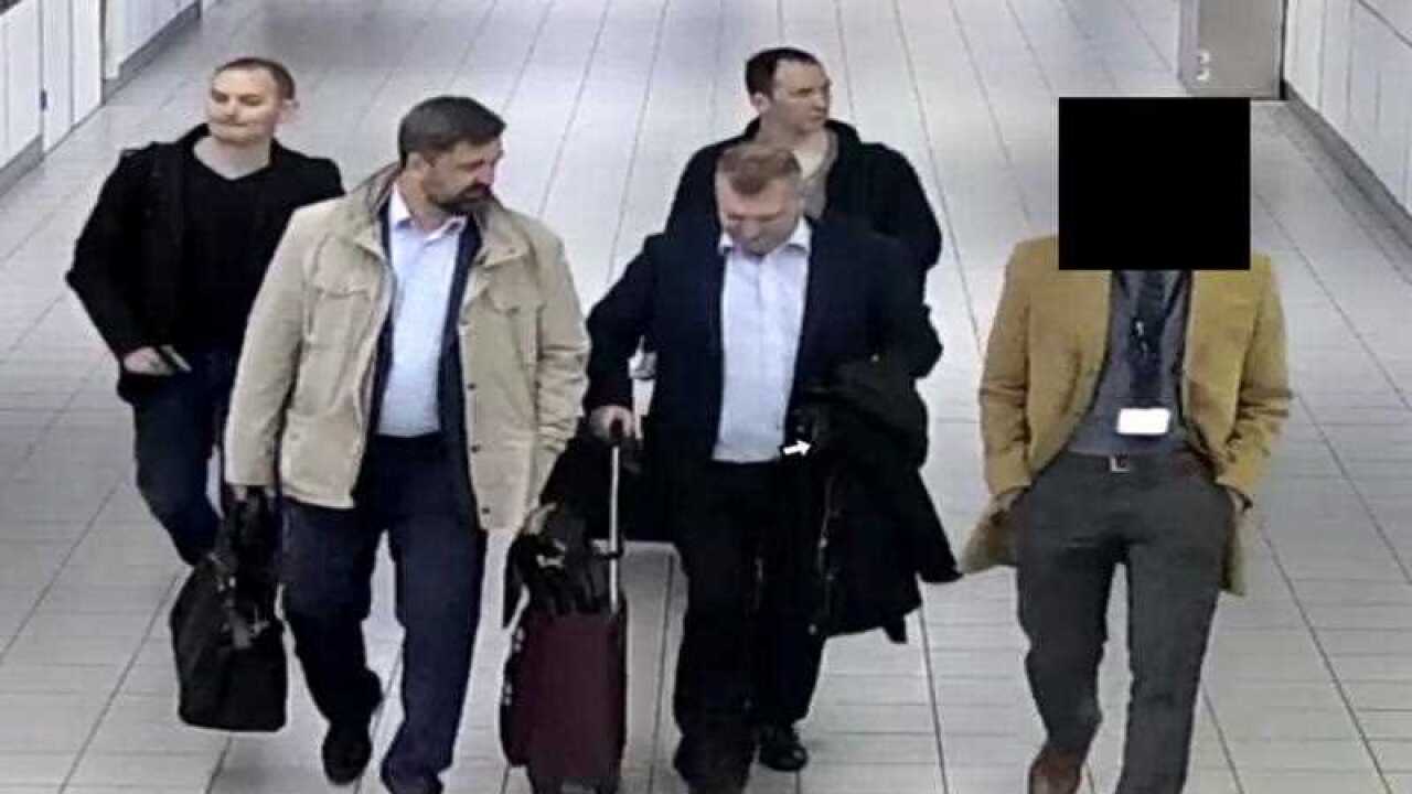 Ministry of Defence handout photo dated 10/04/18 of four GRU officers who entered the Netherlands at Amsterdam's Schiphol Airport on April 10, travelling on official Russian passports.