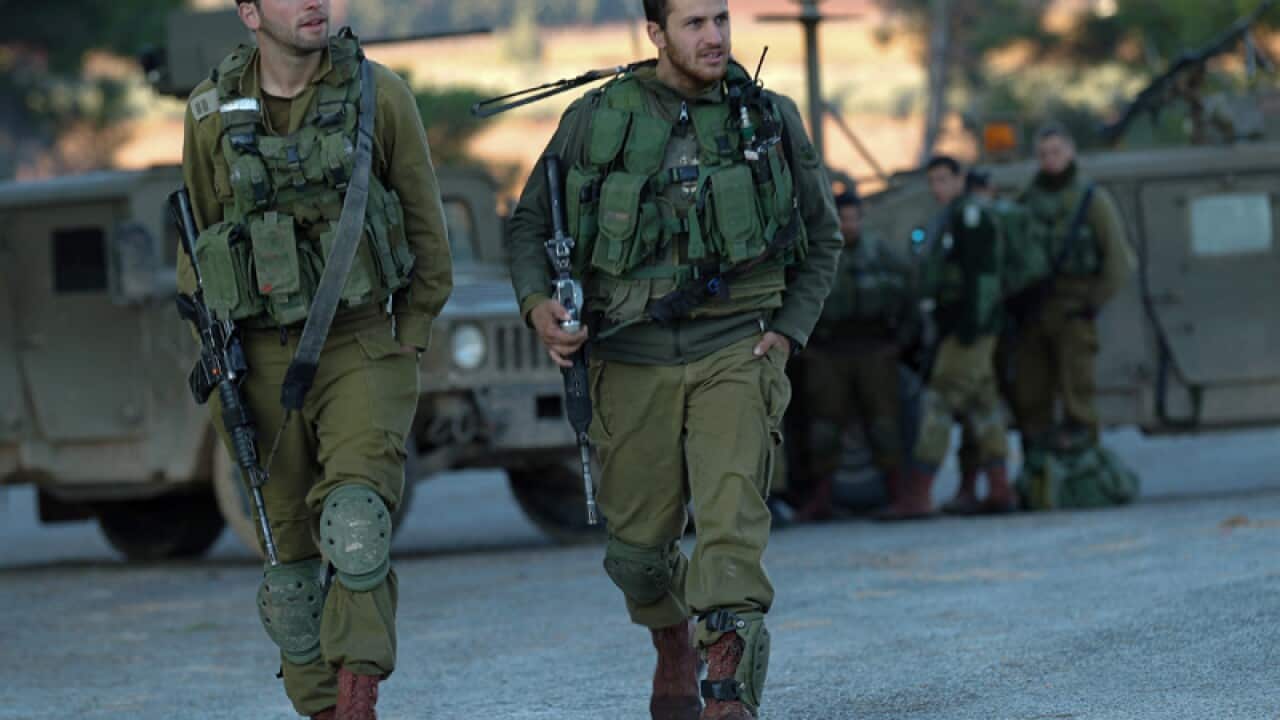 Israeli soldiers on patrol