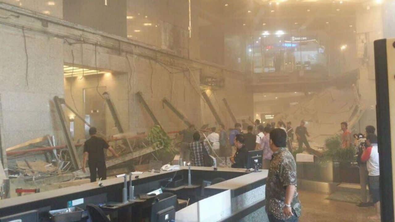 Jakarta Metropolitan Police's Traffic Management Centre shared this photo of the scene in Jakarta.