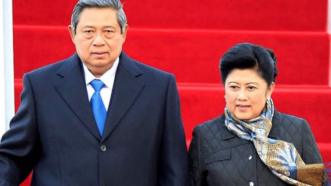 Susilo Bambang Yudhoyono and his wife, Ani, in 2012.