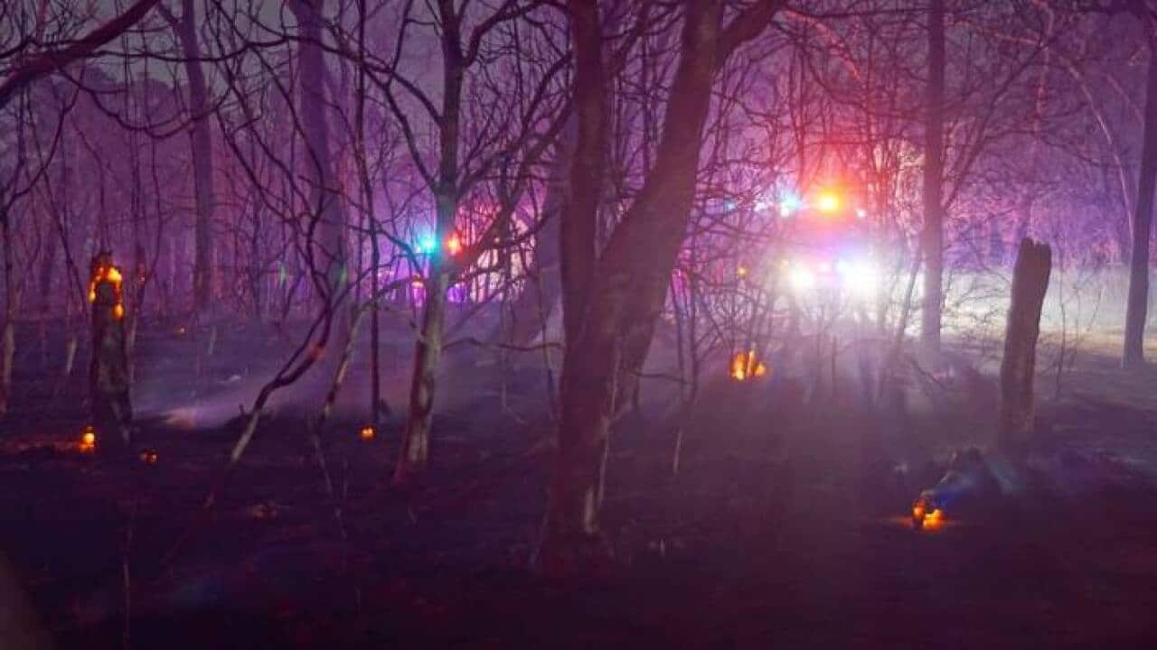 Firefighters at Crib Point, Victoria (AAP)