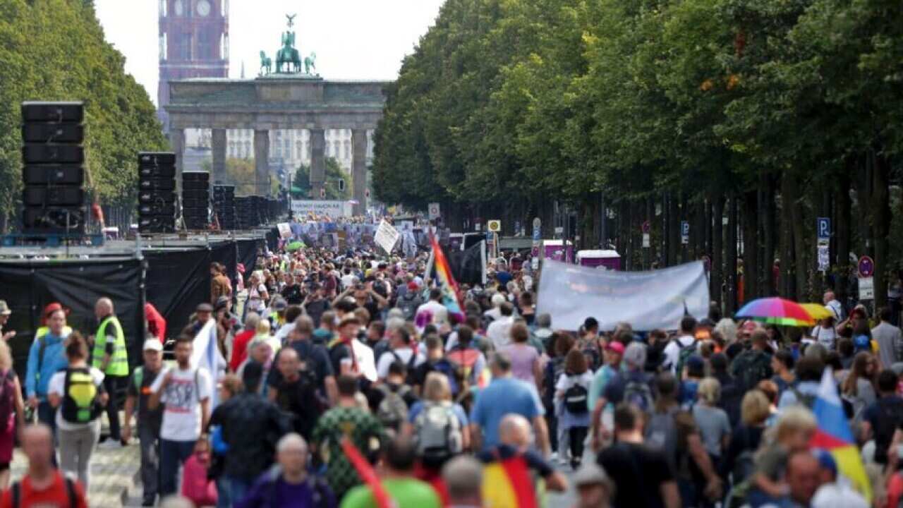 Police say they had no choice but to disband the protest.