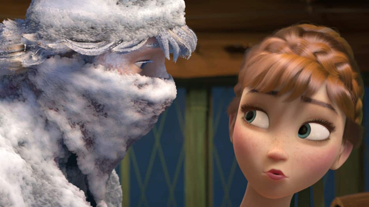 A scene from Disney's animated feature Frozen