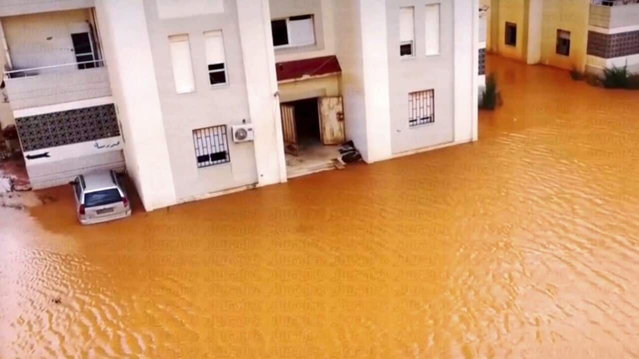 CORRECTION Libya Floods