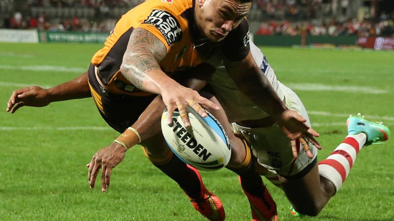 Daniel Vidot of the Brisbane Broncos