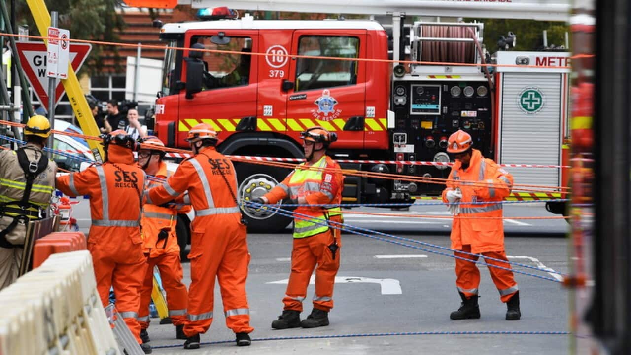Emergency workers in Melbourne