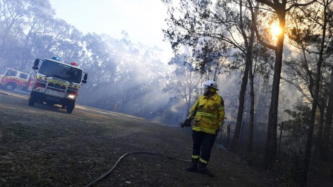 A NSW firefighters works.