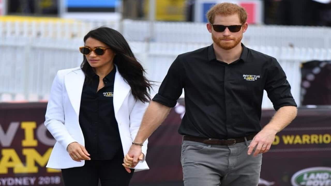 Meghan and Harry arrive on Cockatoo Island for Invictus Games events.