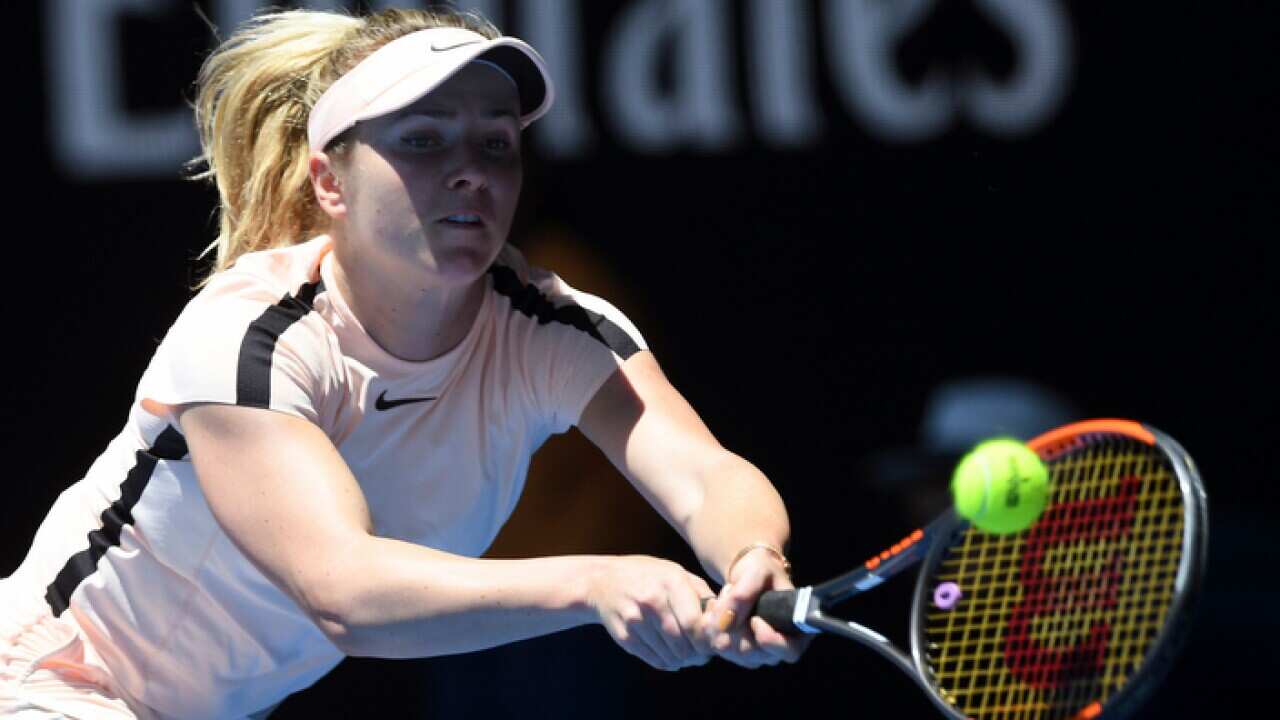 Ukraine's Elina Svitolina Tuesday, Jan. 23, 2018. (AP Photo/Andy Brownbill)