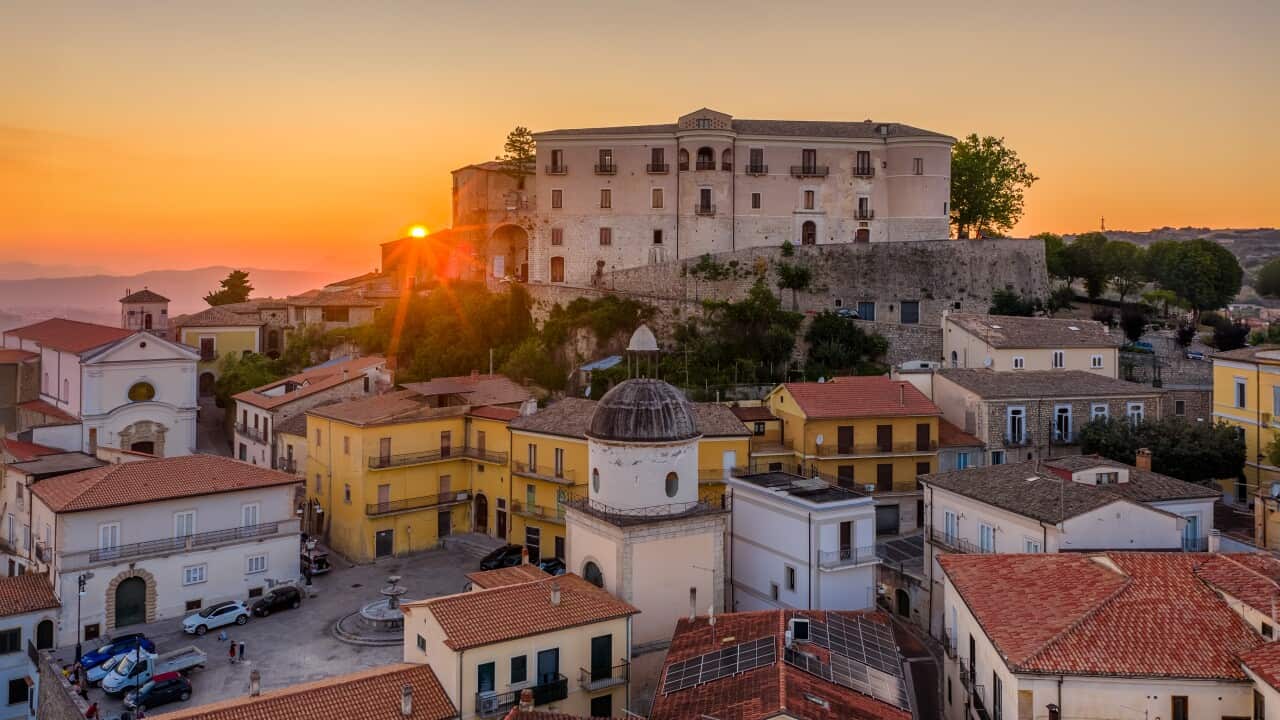 Il castello Gesualdo torreggia sull'omonima cittadina in Irpinia.