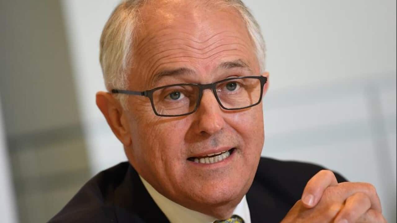 Malcolm Turnbull speaks during a roundtable meeting