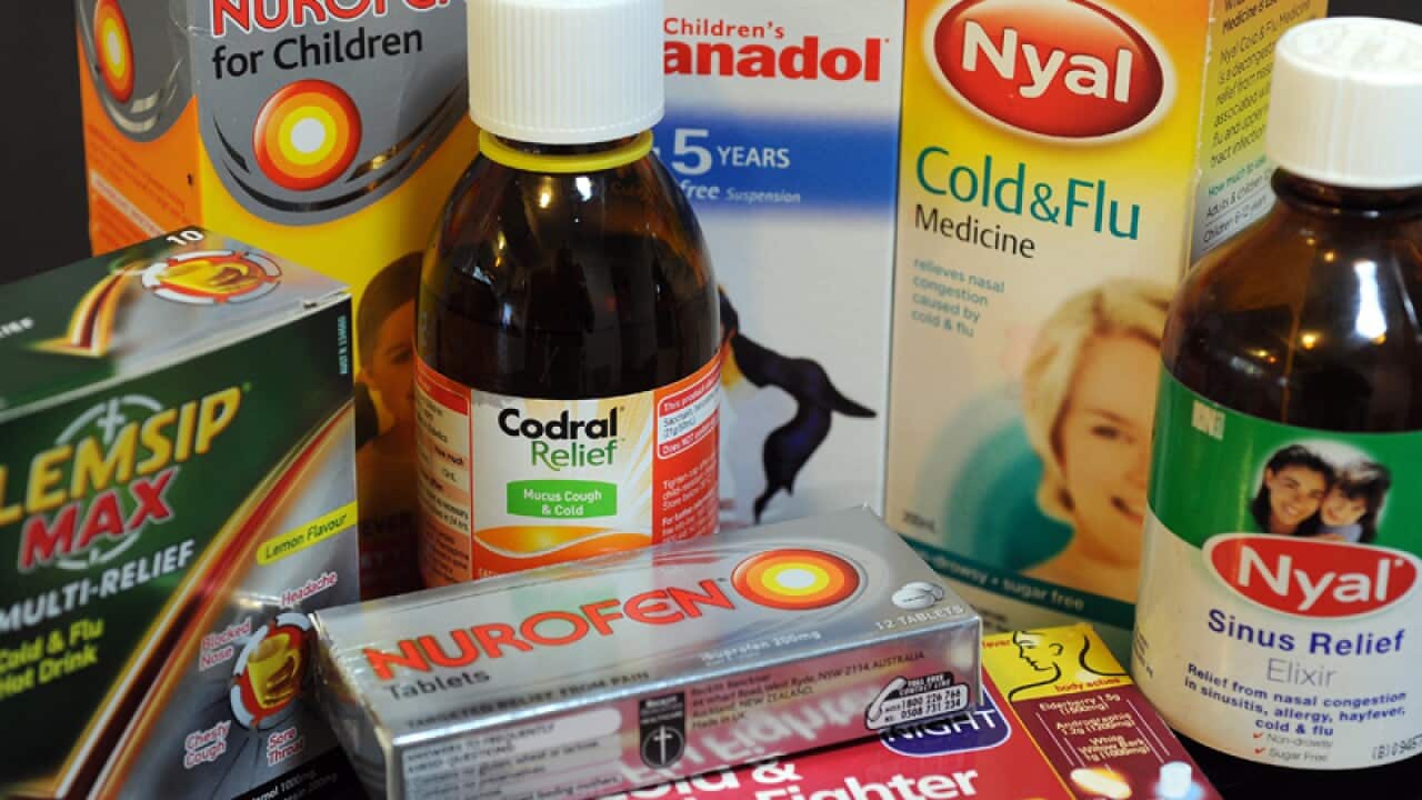 Non-prescription cold and flu products