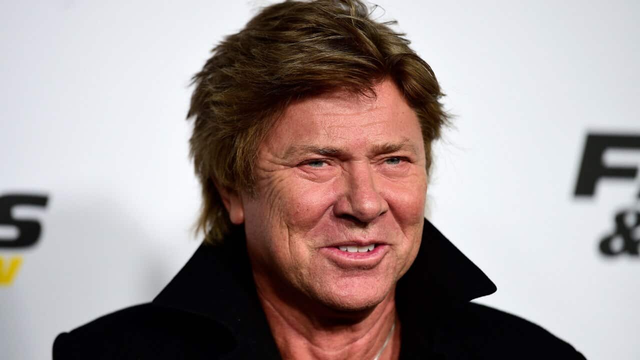TV presenter Richard Wilkins is seen during the Fast & Furious Presents: Hobbs & Shaw movie premiere at Hoyts Entertainment Quarter in Sydney, Wednesday, July 31, 2019. (AAP Image/Bianca De Marchi) NO ARCHIVING