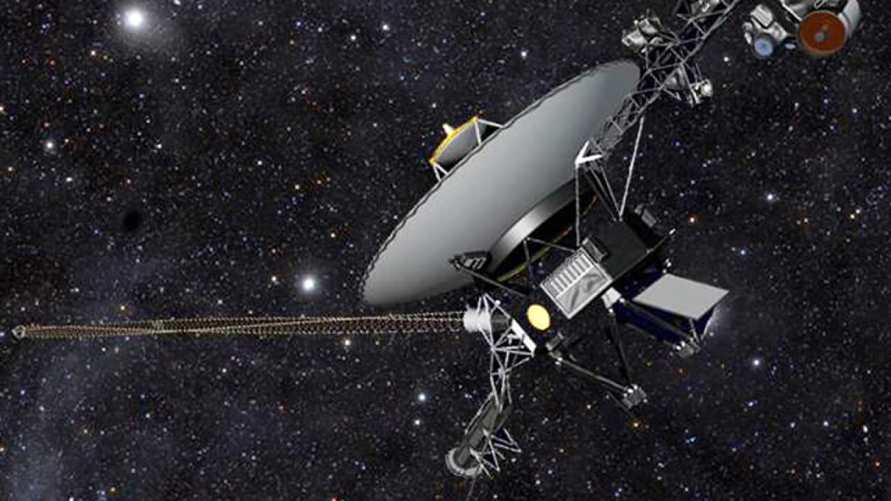 An artist rendering of NASA's Voyager 1 probe