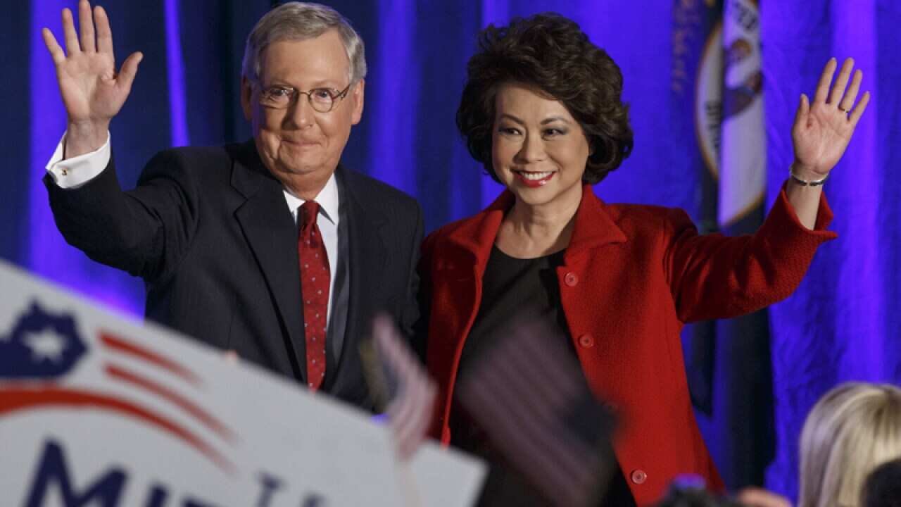 Senate Minority Leader Mitch McConnell and his wife