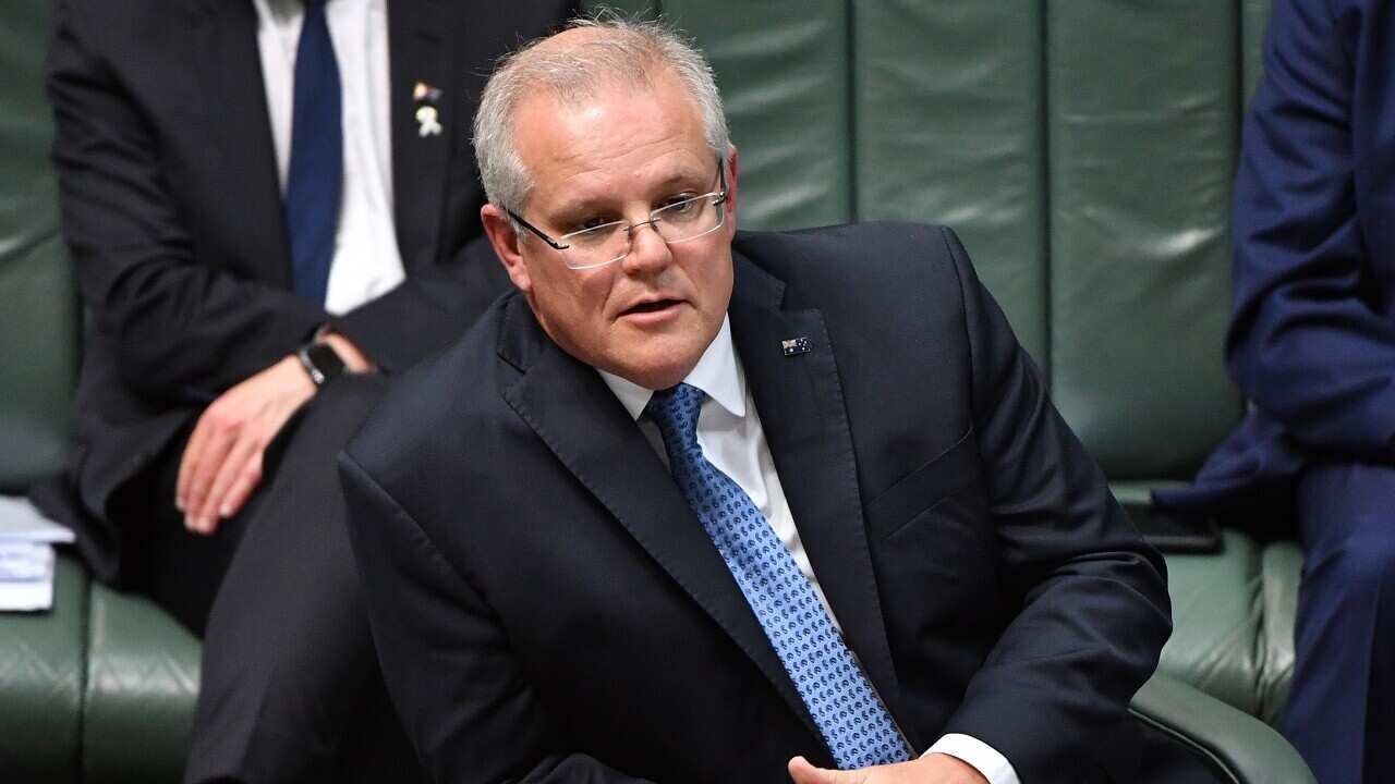 Prime Minister Scott Morrison in Question Time.