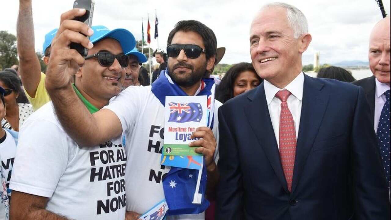Malcolm Turnbull during an Australia Day Citizenship Ceremony