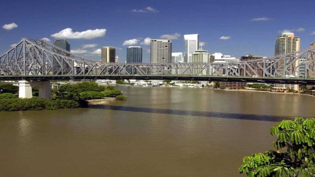 The Brisbane River and the city's skyline.