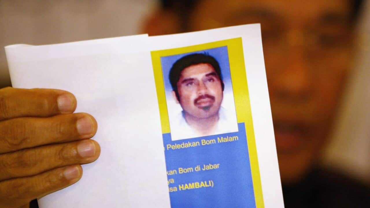An undated police photo of suspected al-Qaeda operative Hambali in 2003 in Jakarta, Indonesia