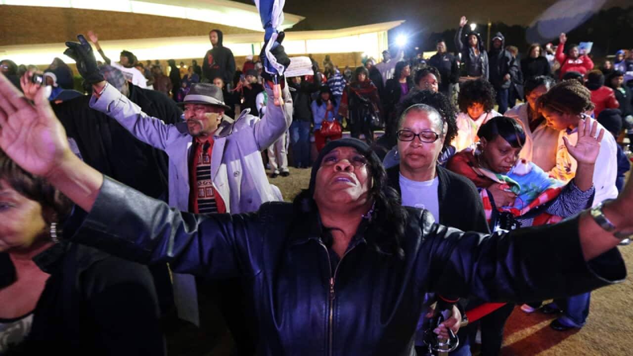 A prayer vigil for Bobbi Kristina Brown
