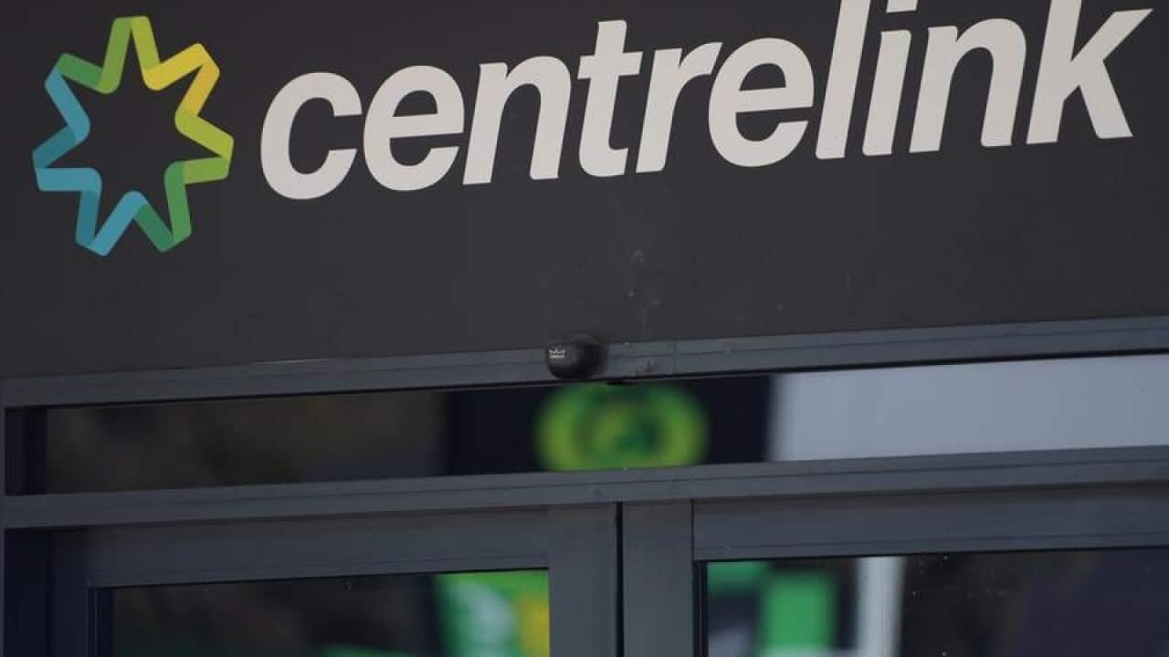 Centrelink sign above the entrance.