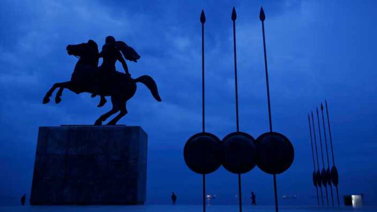 A bronze statue of Alexander the Great