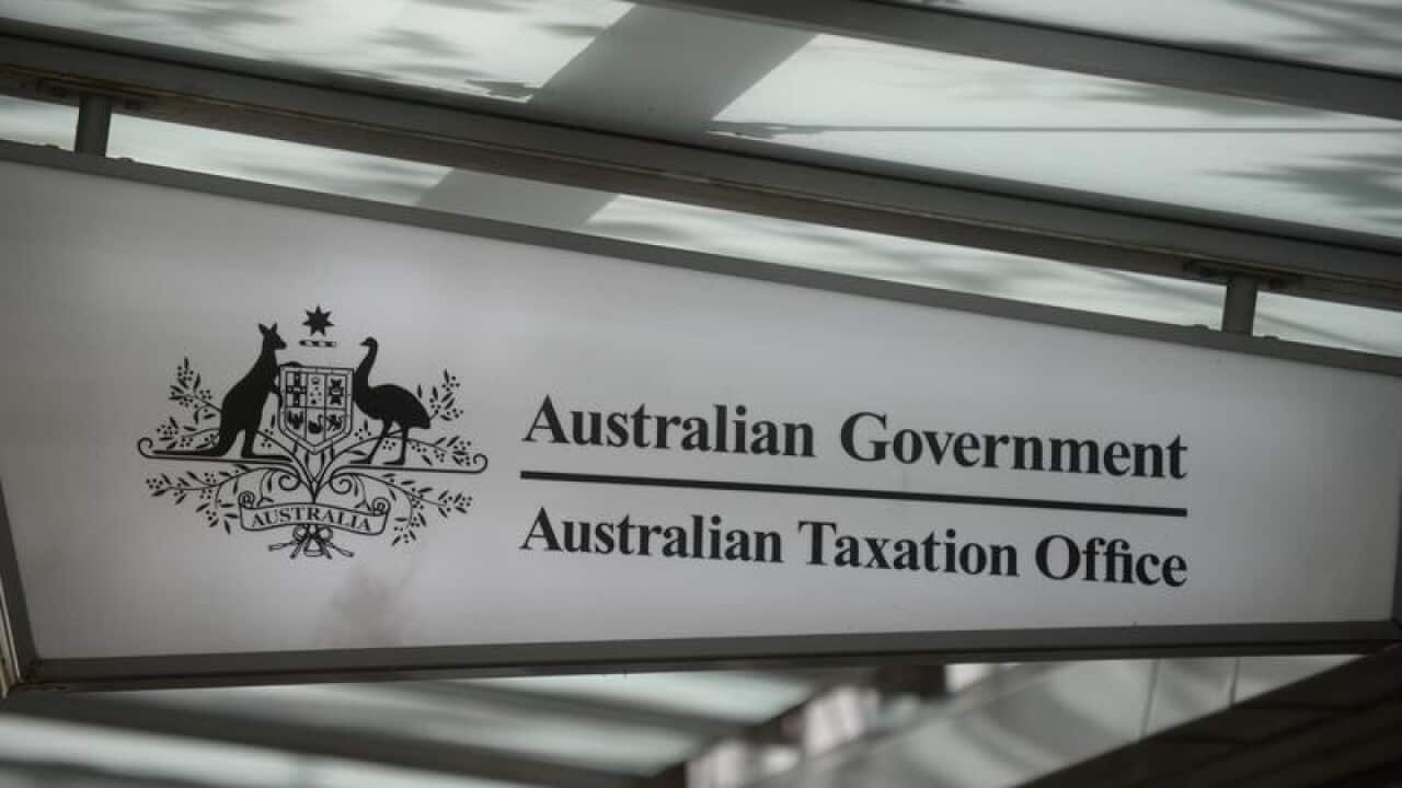 The sign of an Australian Taxation Office shopfront