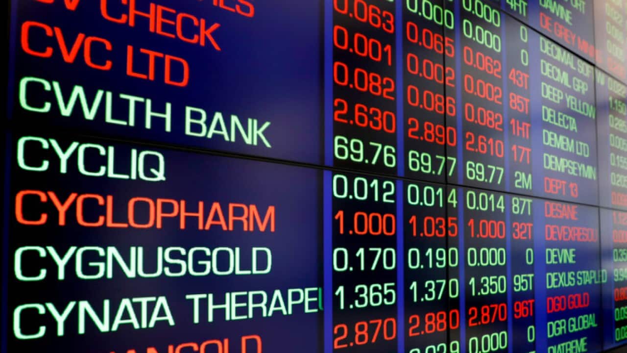 Market trading boards in the Australian Securities Exchange (ASX) in Sydney, Monday, June 4, 2018. (AAP Image/Chris Pavlich) NO ARCHIVING