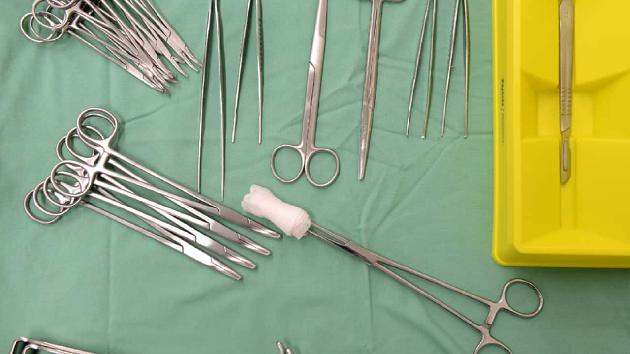 Surgical equipment in a hospital