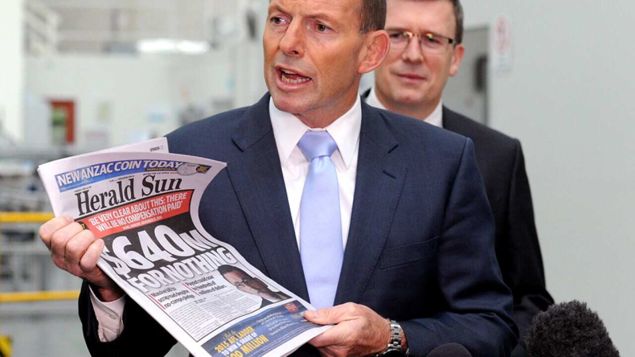 Tony Abbott visits the Baxter Laboratories in Boronia