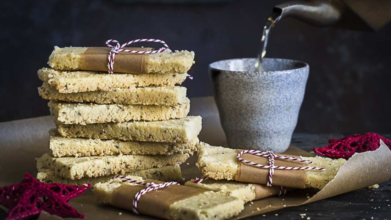 Cumin, black pepper and ghee shortbread