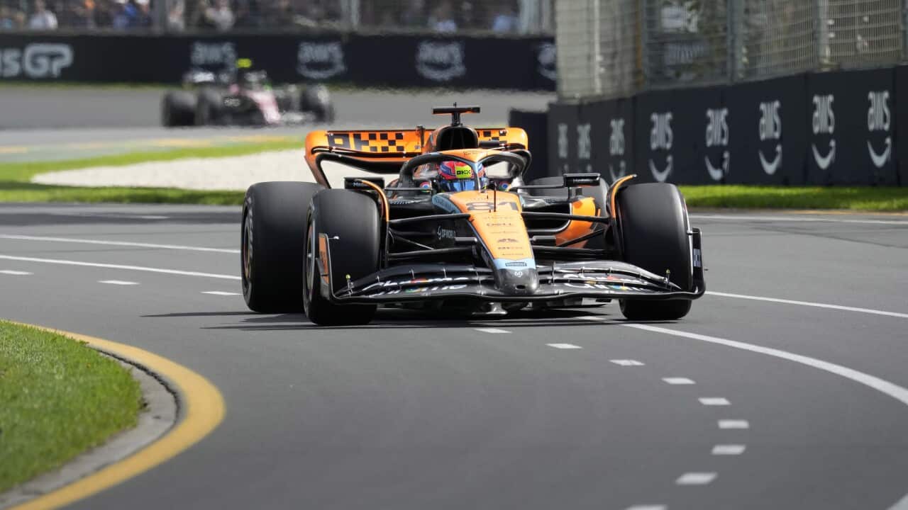 Australian Formula One driver Oscar Piastri of McLaren F1 Team during Free Practice 1 at the Formula One Grand Prix of Australia, at the Albert Park Circuit in Melbourne