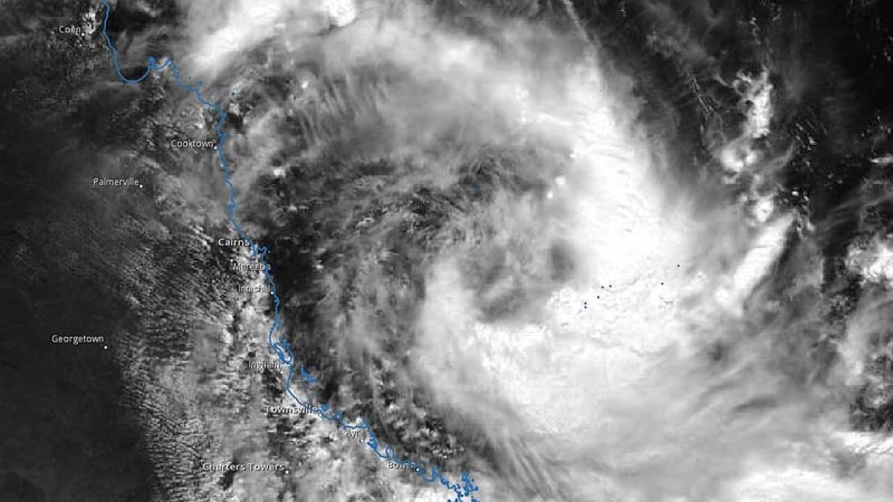 Tropical Cyclone Iris forming off the coast of north Queensland.