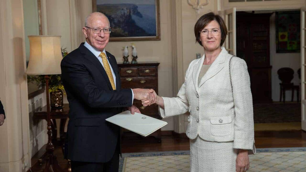 David Hurley, Governatore Generale d'Australia, con la nuova ambasciatrice italiana, Francesca Tardioli
