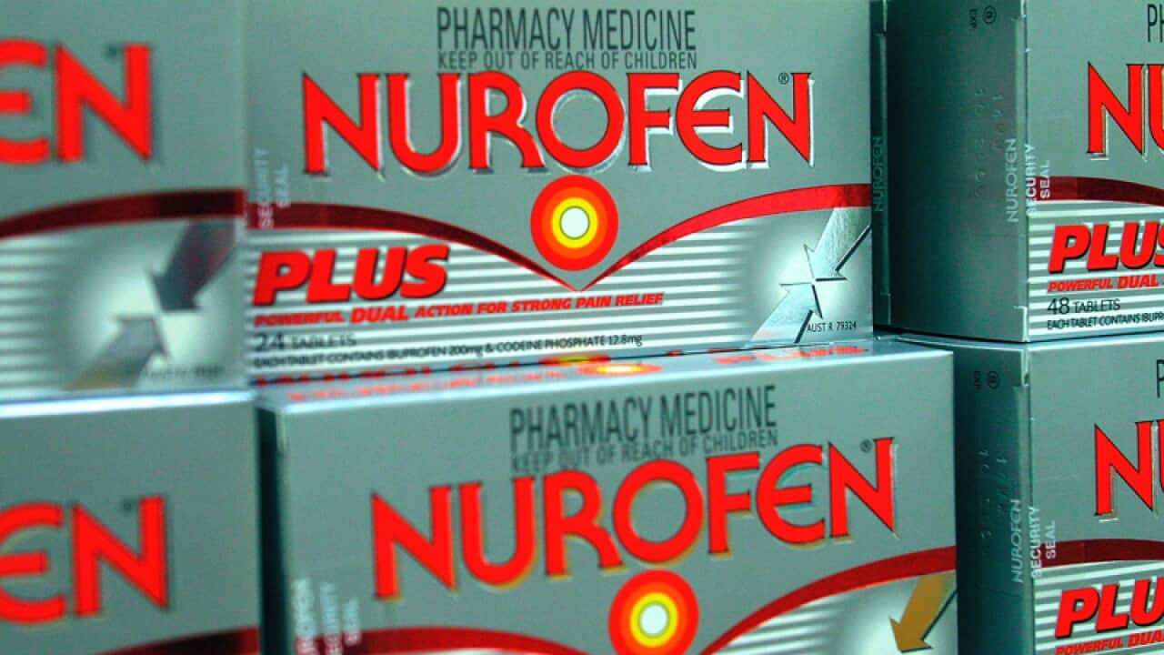 Packets of the painkiller Nurofen