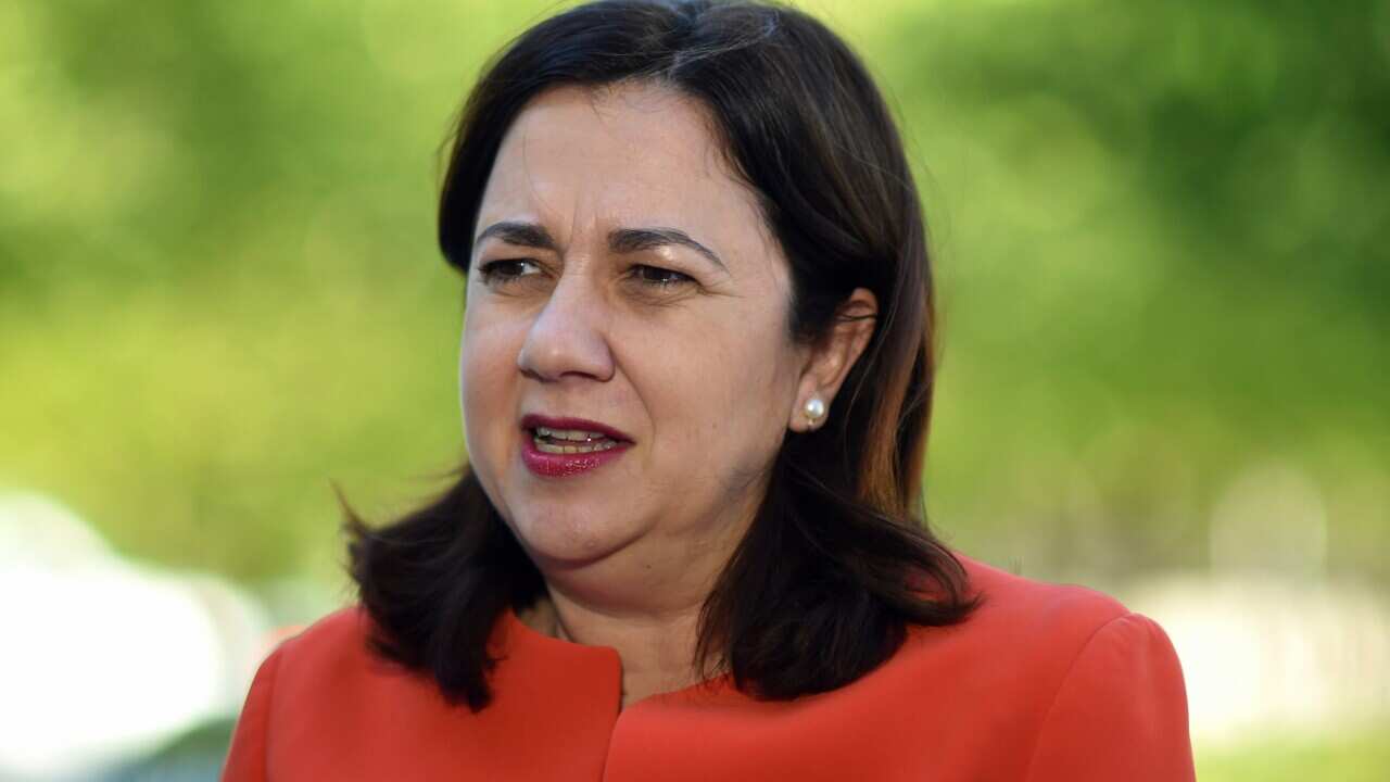 Queensland Premier Annastacia Palaszczuk speaks to the media as she arrives for a meeting of the Council of Australian Governments (COAG) at Parliament House in Canberra, Friday, Dec. 9, 2016. (AAP Image/Lukas Coch) NO ARCHIVING