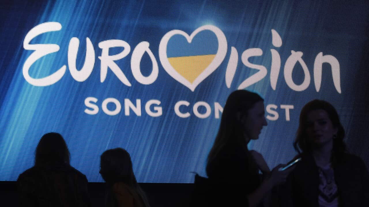 Ukranians watch the country's 2020 Eurovision Song Contest national selection show in Kiev
