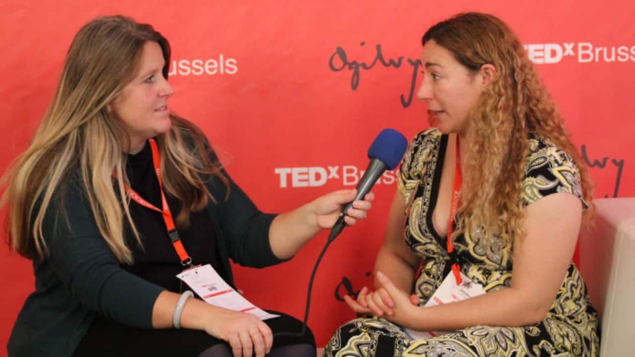 Greek Australian Alia Papageorgiou (L) is the new vice president of the Asscociation of European Journalists