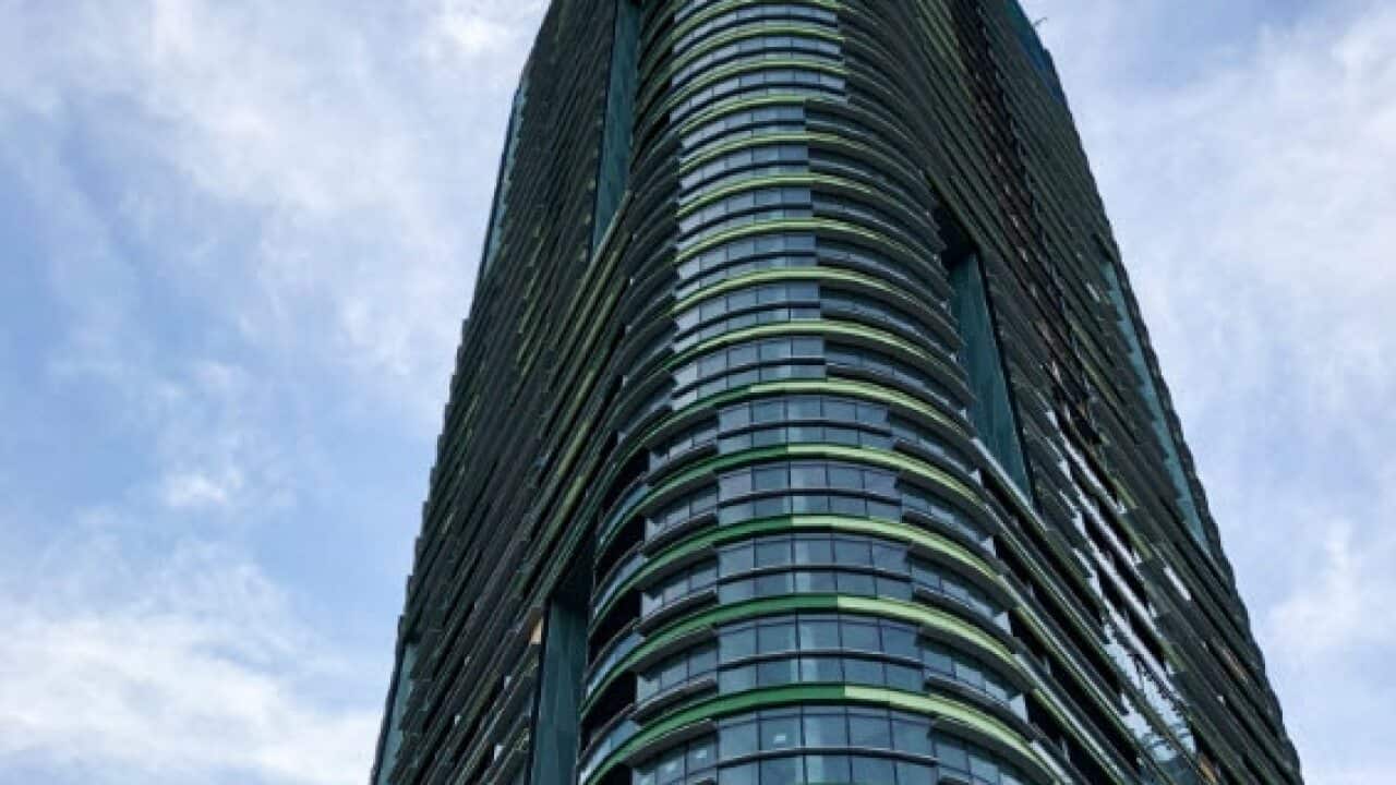 The Opal Tower is seen at Olympic Park in Sydney, Thursday, December 28, 2017 (AAP)