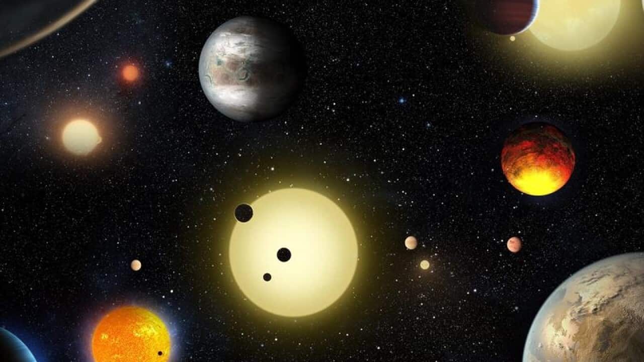 an artist's pic planetary discoveries made by NASA's Kepler telescope