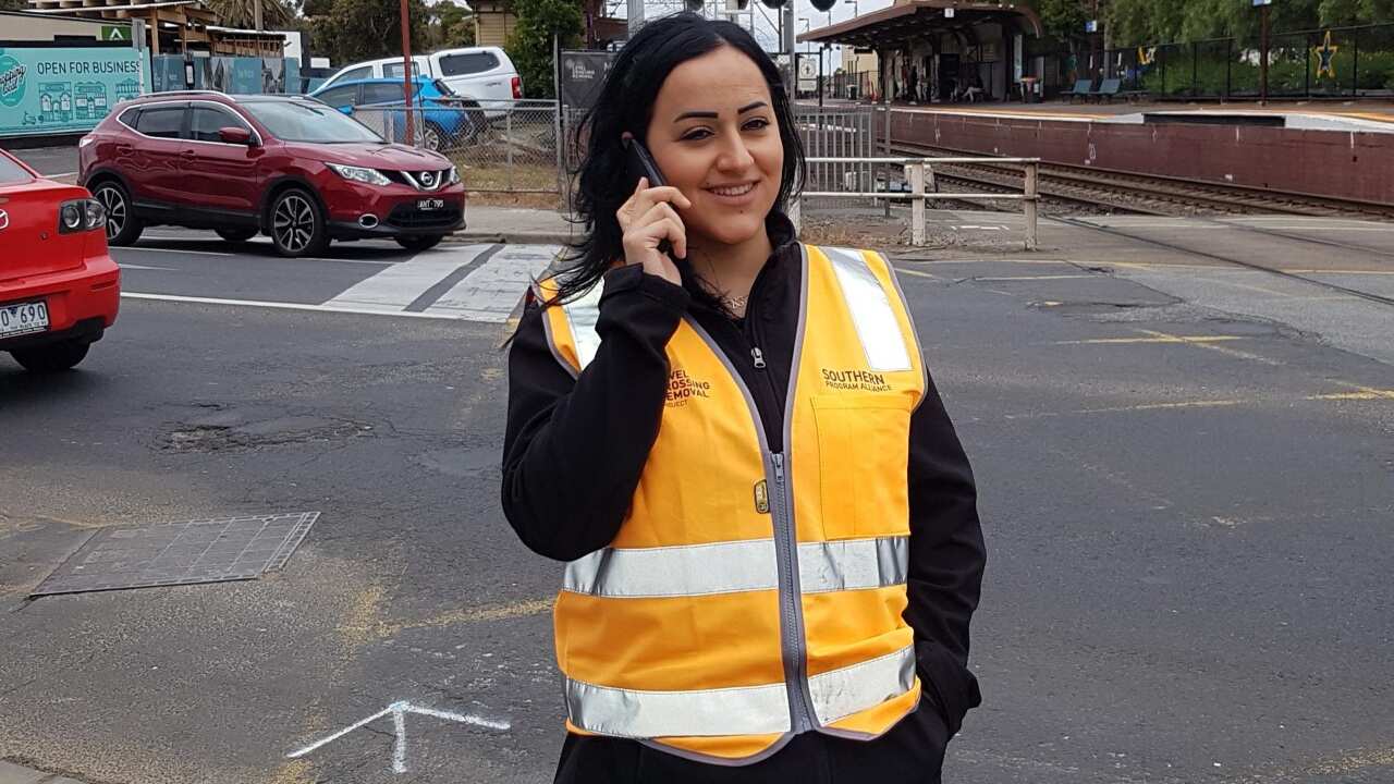 Hala Nadar is working on the project to remove level crossings in Melbourne. 