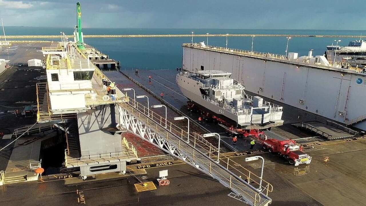 Austal's shipping yard