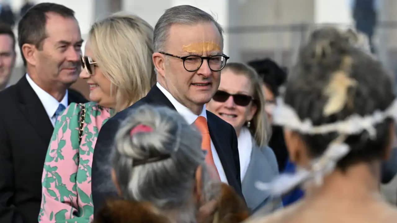 Prime Minister Anthony Albanese has called for the parliament to work together to advance the Uluru Statement of the Heart as the 47th parliament starts.