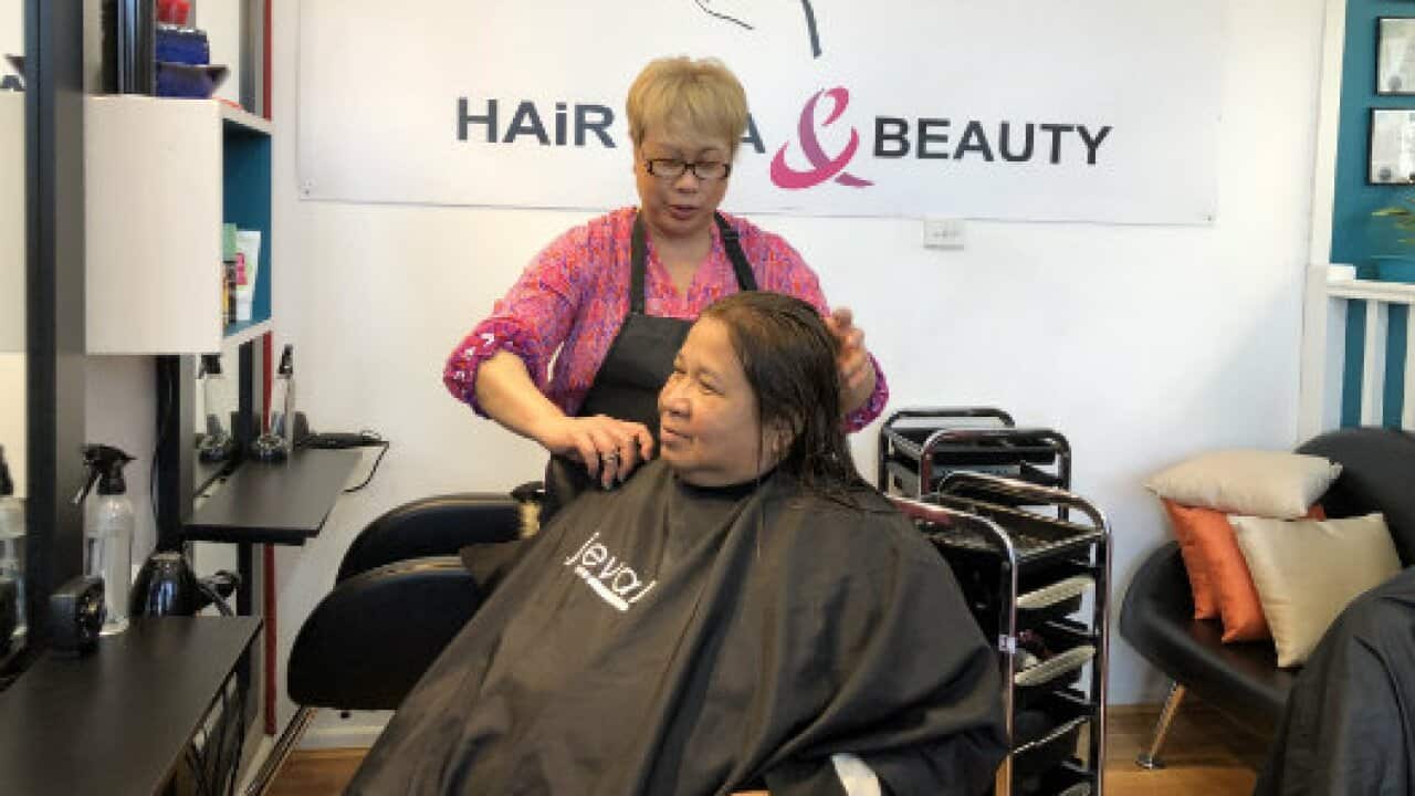 Malou Cuenca at work