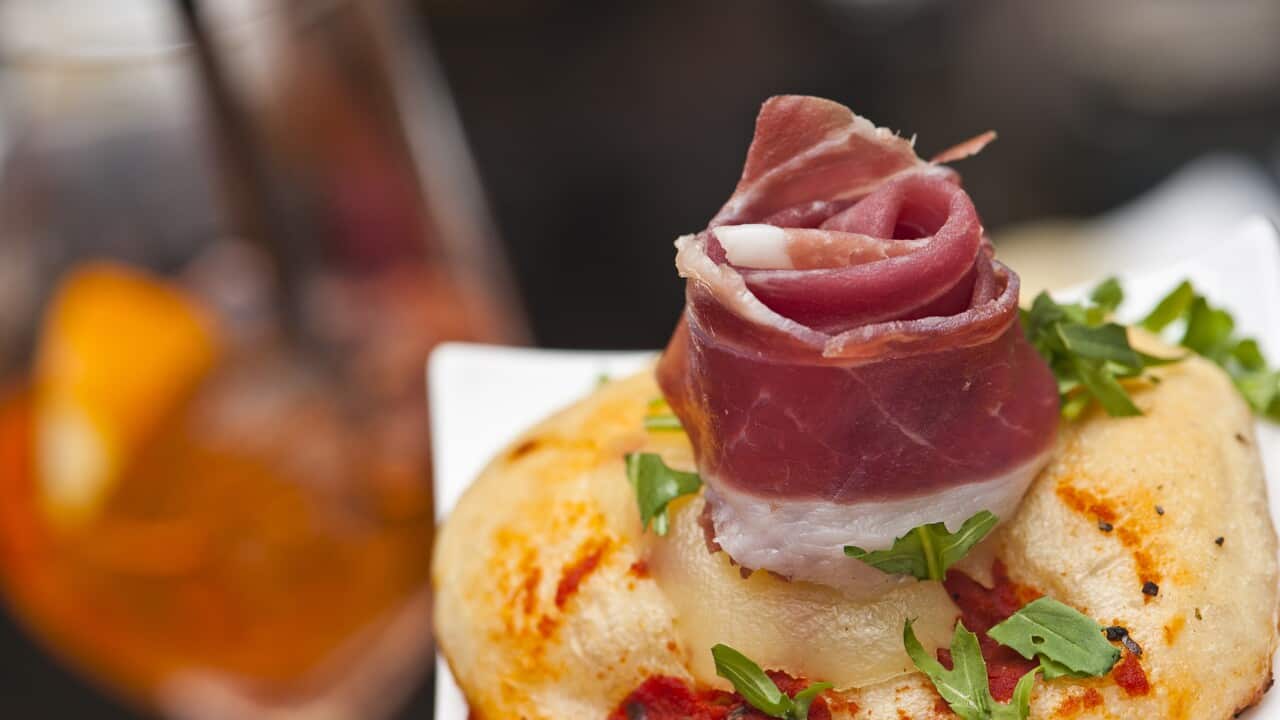 Prosciutto aperitivo in Italy